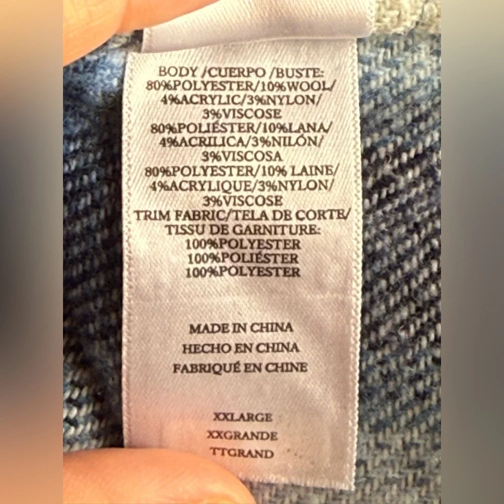 Rails Tripp Plaid Flannel Shirt Jacket Azure Shaphire Blue, size XXL - Picture 10 of 14